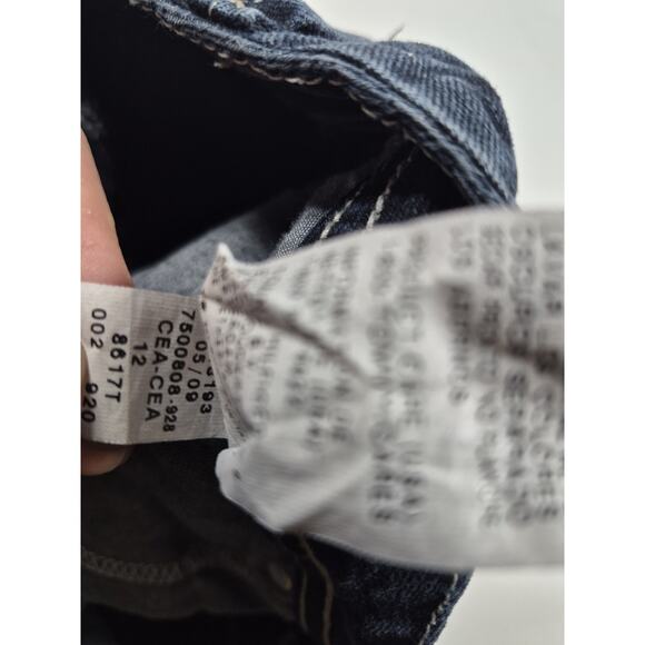 VTG Tommy Hilfiger Denim Skirt Dark Wash Women's Size 12 Classic Preppy Y2K EUC - Picture 4 of 5